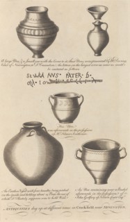 Antiquities dug up...in Crock-field near Newington, from Edward Hasted's, The History..., 1777-90. Creator: Richard Bernard Godfrey.