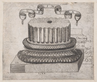 Speculum Romanae Magnificentiae: Corinthian base, 1544., 1544. Creator: Sebastiano Serlio.