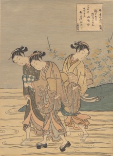 The Tama River at Ide, Yamashiro Province, probably 1766., probably 1766. Creator: Suzuki Harunobu.