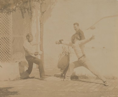 Edmund Quinn Fencing, 1880s., 1880s. Creator: Circle of Thomas Eakins.