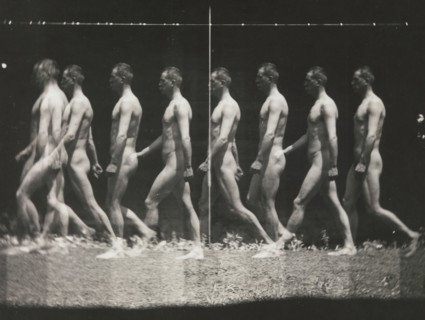 [Man Walking, "Stroboscopic" Photograph], 1880s, printed 1930s-40s., 1880s, printed 1930s-40s. Creator: Thomas Eakins.