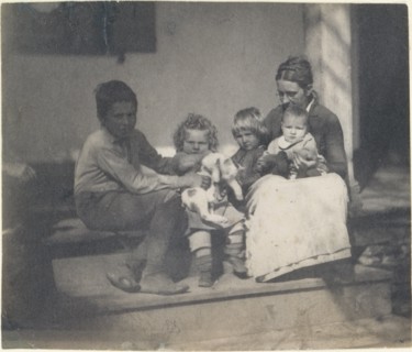 [Frances Crowell with Unidentified Boy, Katie, James, and Frances Crowell], 1890., 1890. Creator: Thomas Eakins.