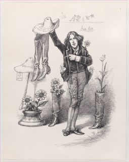 Wilde on Us. Something To "Live Up" To in America, June 10, 1882., June 10, 1882. Creator: Thomas Nast.