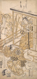 The Actor Sawamura Sojuro I as Sasaki no Saburo, ca. 1741., ca. 1741. Creator: Torii Kiyomasu I.