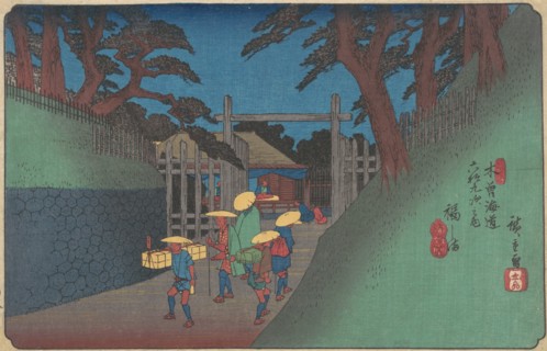 Fukushima Station, ca. 1837., ca. 1837. Creator: Ando Hiroshige.