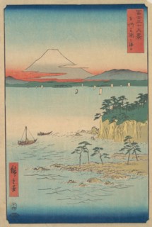 Fuji from Miura, Sagami (Soshu Miura no Kaijo), from the series Thirty-six Views of Mount ..., 1858. Creator: Ando Hiroshige.