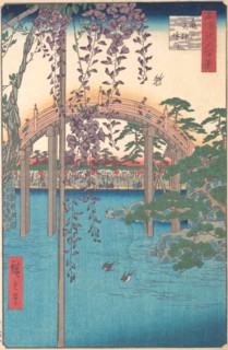In the Kameido Tenjin Shrine Compound, 1856., 1856. Creator: Ando Hiroshige.