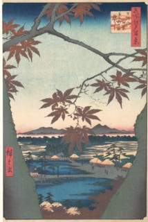 Maples at Mama, from the series One Hundred Famous Views of Edo, ca. 1857., ca. 1857. Creator: Ando Hiroshige.