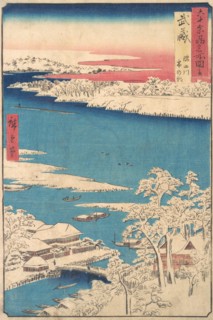 Morning after a Snowfall, the Sumida River, Musashi Province , from the series Views o..., ca. 1853. Creator: Ando Hiroshige.