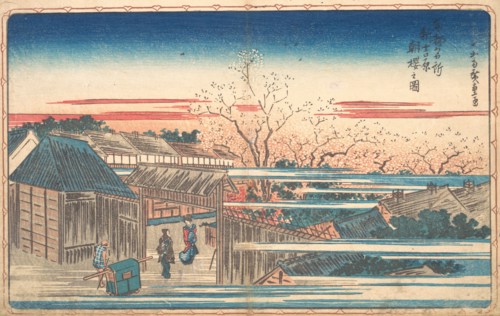 Morning Cherries at Yoshiwara. Creator: Ando Hiroshige.