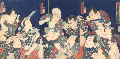 Utagawa's Lifetime Masterpiece, from the Japanese version of the Shuihu Zhuan,..., 1863 (5th month). Creator: Utagawa Kunisada.