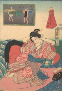Twelve Hours of Spring Pleasures: Hour of the Dragon, 19th century., 19th century. Creator: Utagawa Kunisada.