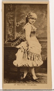 Card Number 59, Miss Mattie Vickers, from the Actors and Actresses series (N145-2) issued..., 1880s. Creator: Unknown.