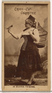Card Number 33, Miss Mattie Vickers, from the Actors and Actresses series (N145-2) issued..., 1880s. Creator: Unknown.