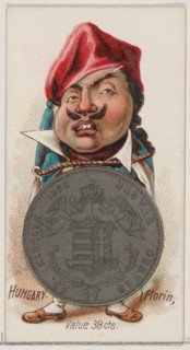 Hungary, 1 Florin, from the series Coins of All Nations (N72, variation 1) for Duke brand ..., 1889. Creator: Unknown.