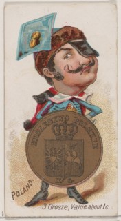 Poland, 3 Grosze, from the series Coins of All Nations (N72, variation 1) for Duke brand c..., 1889. Creator: Unknown.