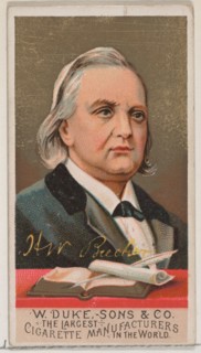 H.W. Beecher, from the series Great Americans (N76) for Duke brand cigarettes, 1888., 1888. Creator: Unknown.