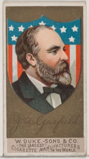 James A. Garfield, from the series Great Americans (N76) for Duke brand cigarettes, 1888., 1888. Creator: Unknown.