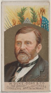Ulysses S. Grant, from the series Great Americans (N76) for Duke brand cigarettes, 1888., 1888. Creator: Unknown.