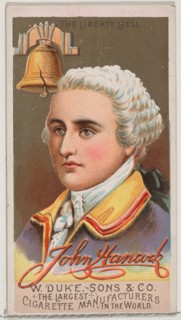 John Hancock, from the series Great Americans (N76) for Duke brand cigarettes, 1888., 1888. Creator: Unknown.