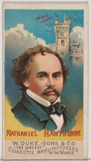 Nathaniel Hawthorne, from the series Great Americans (N76) for Duke brand cigarettes, 1888., 1888. Creator: Unknown.