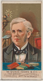 Oliver Wendell Holmes, from the series Great Americans (N76) for Duke brand cigarettes, 1888., 1888. Creator: Unknown.