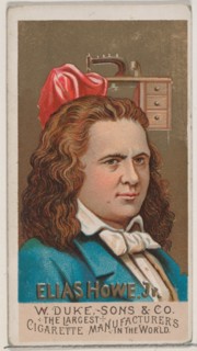 Elias Howe, Jr., from the series Great Americans (N76) for Duke brand cigarettes, 1888., 1888. Creator: Unknown.