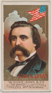 John A. Logan, from the series Great Americans (N76) for Duke brand cigarettes, 1888., 1888. Creator: Unknown.