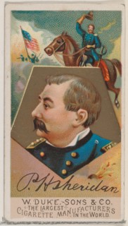 Philip H. Sheridan, from the series Great Americans (N76) for Duke brand cigarettes, 1888., 1888. Creator: Unknown.