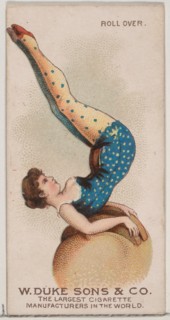 Roll Over, from the Gymnastic Exercises series (N77) for Duke brand cigarettes, 1887., 1887. Creator: Unknown.