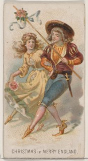 Christmas in Merry England, from the Holidays series (N80) for Duke brand cigarettes, 1890., 1890. Creator: George S. Harris & Sons.