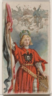 Battle of Sedan, Germany, from the Holidays series (N80) for Duke brand cigarettes, 1890., 1890. Creator: George S. Harris & Sons.