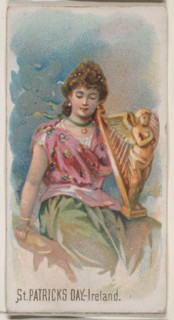 St. Patrick's Day, Ireland, from the Holidays series (N80) for Duke brand cigarettes, 1890., 1890. Creator: George S. Harris & Sons.