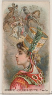 Gustavus Adolphus Festival, Sweden, from the Holidays series (N80) for Duke brand cigarett..., 1890. Creator: George S. Harris & Sons.