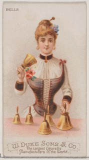 Bells, from the Musical Instruments series (N82) for Duke brand cigarettes, 1888., 1888. Creator: Schumacher & Ettlinger.