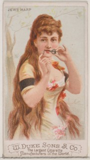 Jews Harp, from the Musical Instruments series (N82) for Duke brand cigarettes, 1888., 1888. Creator: Schumacher & Ettlinger.