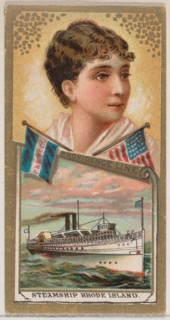 Steamship Rhode Island, Providence Line, from the Ocean and River Steamers series (N83) fo..., 1887. Creator: Unknown.