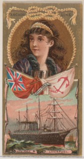 Anchor Line, from the Ocean and River Steamers series (N83) for Duke brand cigarettes, 1887., 1887. Creator: Unknown.