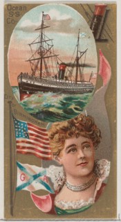 Ocean Steamship Company, from the Ocean and River Steamers series (N83) for Duke brand cig..., 1887. Creator: Unknown.