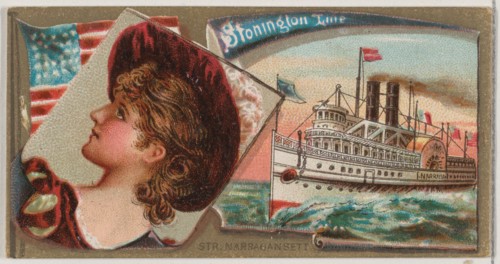 Steamship Narragansett, Stonington Line, from the Ocean and River Steamers series (N83) fo..., 1887. Creator: Unknown.