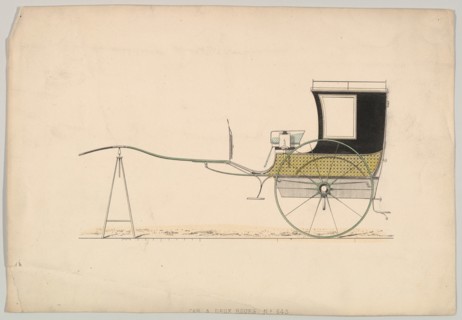 Design for "Car à Deux Roues" (Vehicle with two wheels), ca. 1870.
