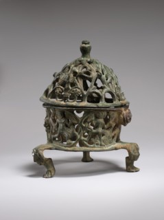 Censer Frame with Inhabited Vine Scroll, Byzantine, 6th century.