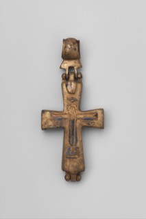 Reliquary Cross with Christ Crucified and the Virgin and Child, Byzantine, 11th century.