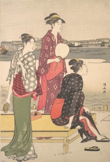 Evening on the Banks of the Sumida River.