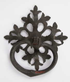 Door handle and plate, German, 1450-1500.