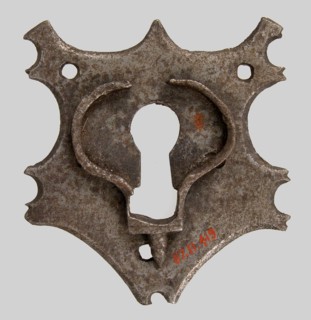 Escutcheon plate, German, 15th-16th century.