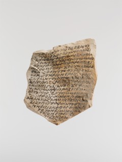 Ostrakon with an Epistle of Severos, Bishop of Antioch, Coptic, after 508-640.
