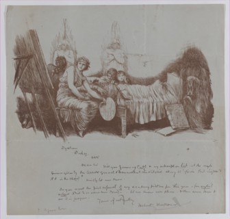 Invitation to a Benefit Dinner from Hubert von Herkomer to Thomas Agnew, 1877-78.