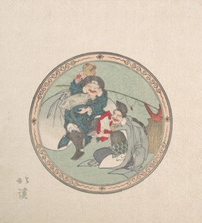 Ebisu and Daikoku; Two of the Seven Gods of Good Fortune, 19th century.