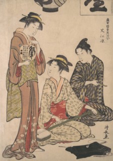Enjoying the Evening Cool at Nakasu, ca. 1782-83.